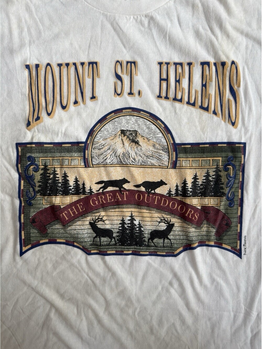 Vintage Mount St. Helens The Great Outdoors T-Shirt L/XL Nature USA FLAWS - Picture 4 of 10